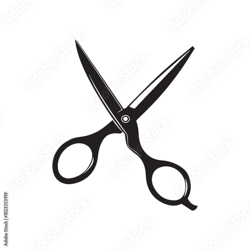 scissors on white background silhouette 