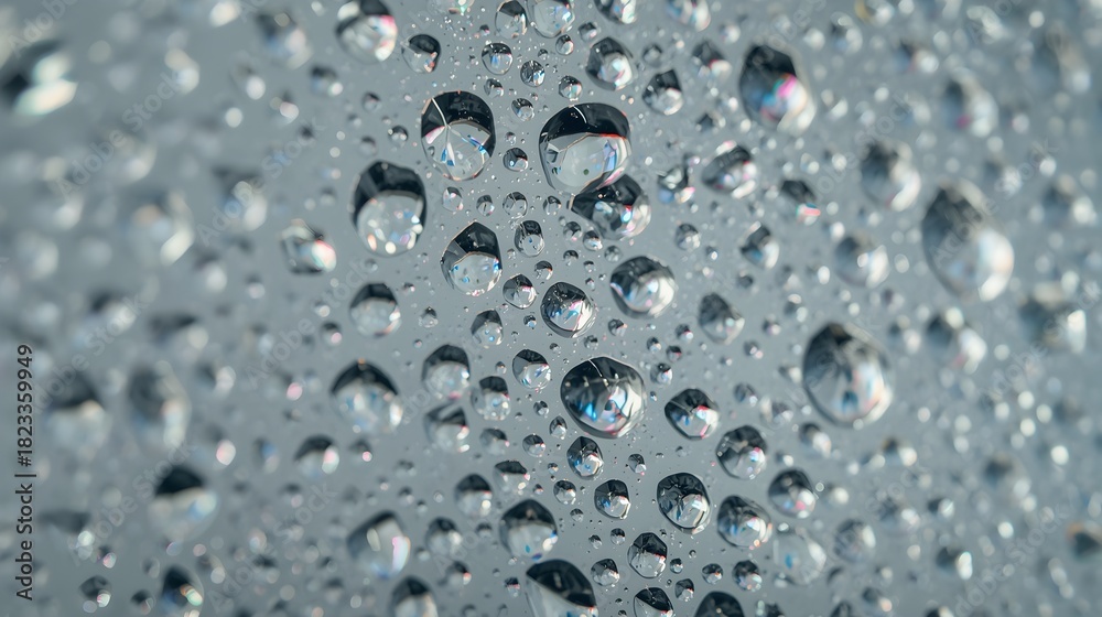 Fototapeta premium Generative AI- water drops on glass