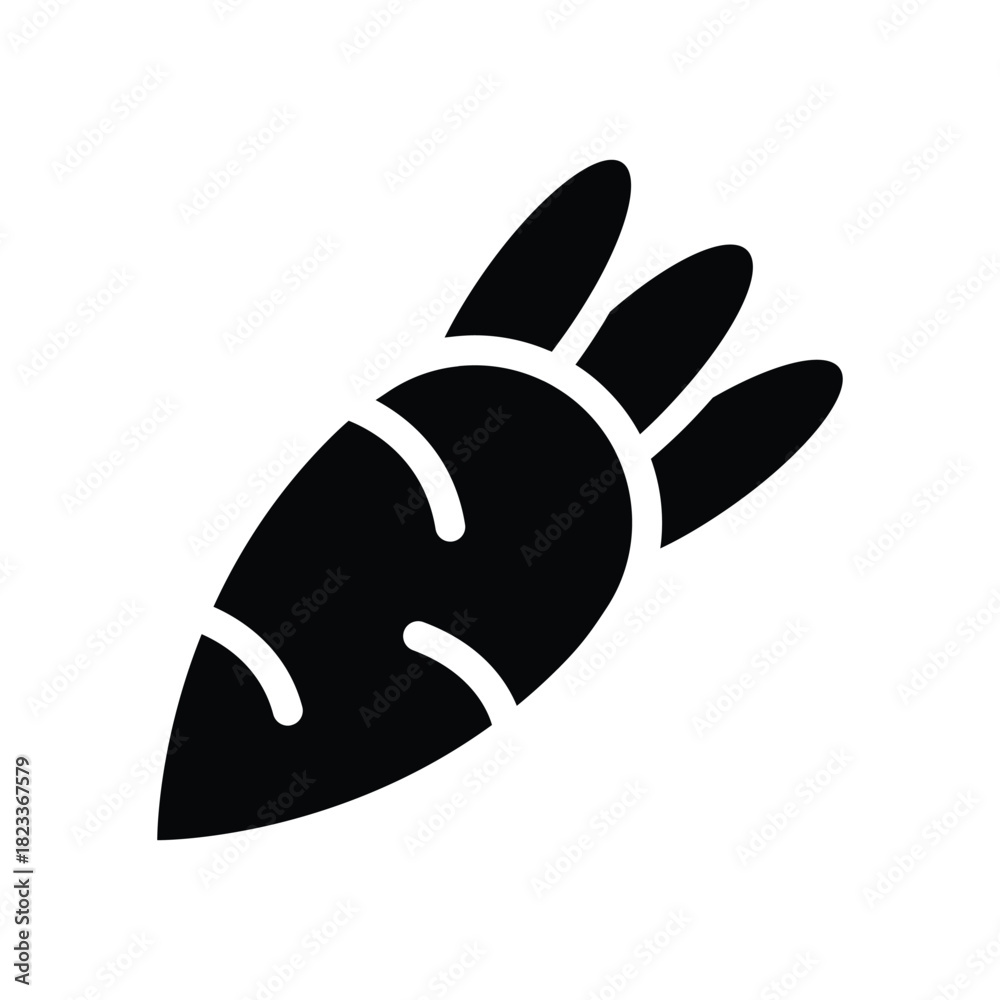 Fototapeta premium carrot glyph icon illustration vector graphic.eps