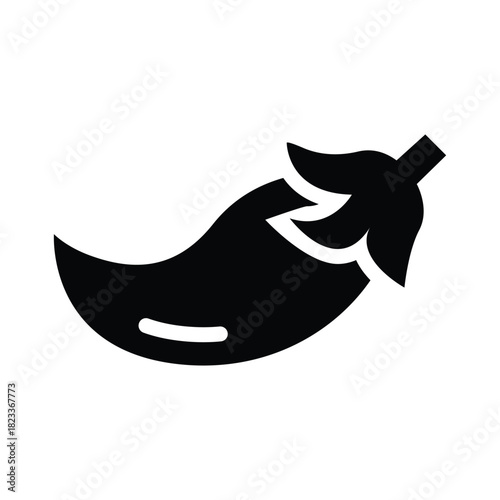 chili pepper glyph icon illustration vector graphic.eps