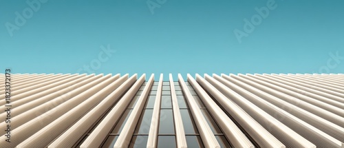 Modern building exterior with architectural details