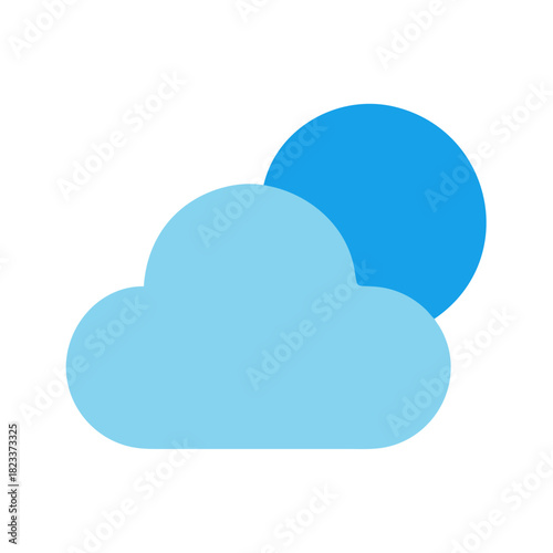 Stylized icon of a cloud obscuring the sun