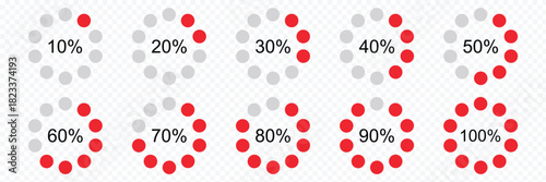 Loading circle Modern loading icon vector. Circular loading indicator, loading and buffering icon. Loading icon. Download vector set. Load icon set. Downloading circle sign.Loading spinner progressing