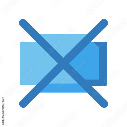 Do not tumble dry laundry symbol in blue tones