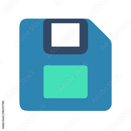 Retro floppy disk icon representing old data storage technology