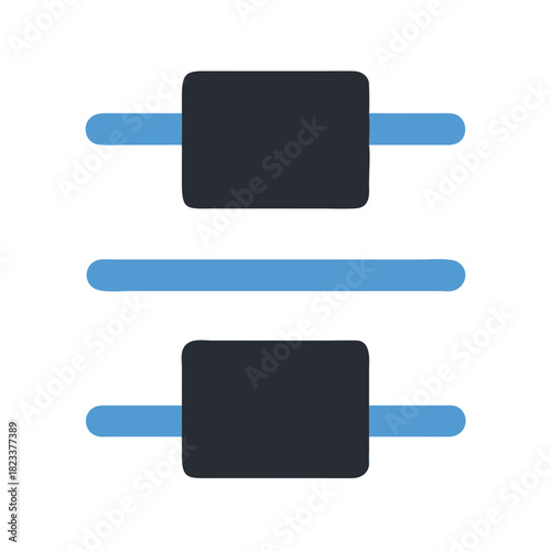 Settings controls graphic with sliders on black background