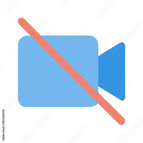 Turned off camera symbol indicating disabled video meeting feature