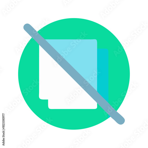 Prohibited file or folder access icon for user interface