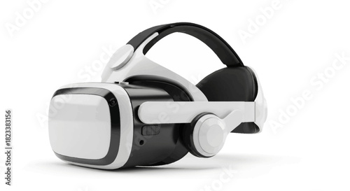 Black audio technology equipment headphones on white isolated background for sound music listen headset