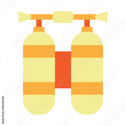 Scuba Tank Vector Flat Icon Design