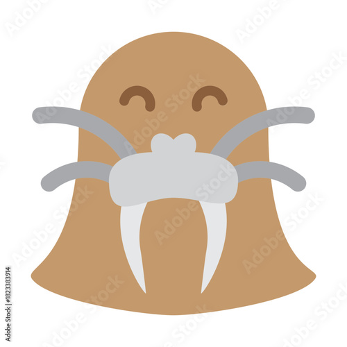 Walrus Vector Flat Icon Design