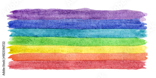 watercolor strokes,vibrant multicolored horizontal stripes,rainbow colored abstract painting,textured and layered brushstrokes,vivid acrylic paint,blended pastel tones,saturated hues,fluid brush marks