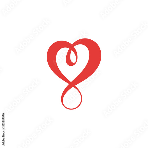 Modern Minimal Heart Shape Logo