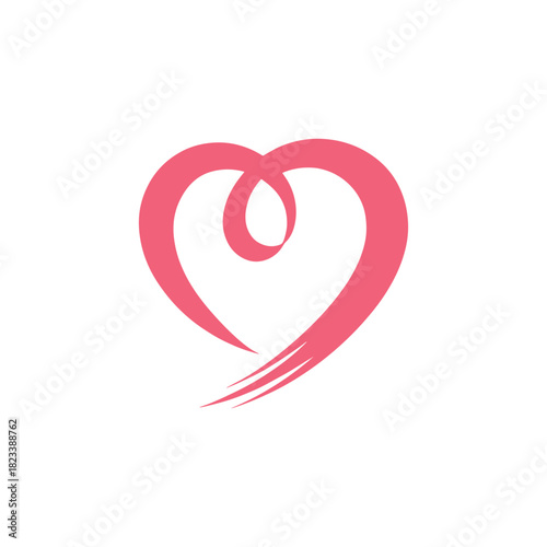 Modern Minimal Heart Shape Logo