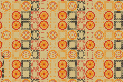 Modern, luxury minimalist design blending Southern African geometric patterns, safari earth hues, and muted digital brights for versatile surface applications.