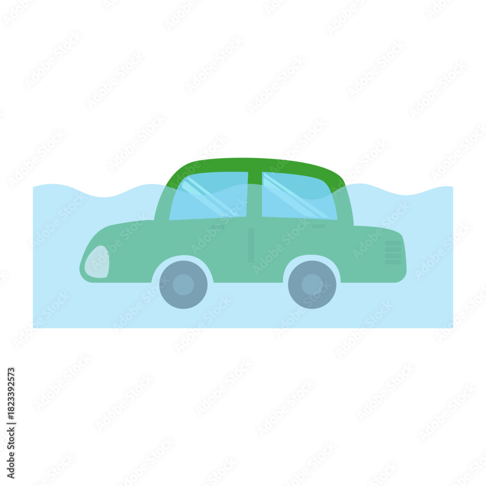 Fototapeta premium flood in rainy season and storm concept