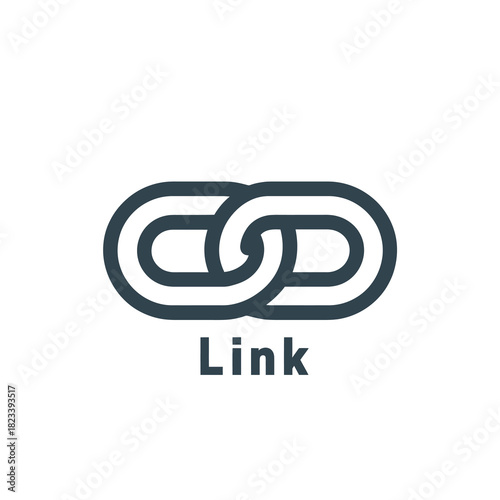A 2D Graphic Illustration of a Simple Linked Chain Design
