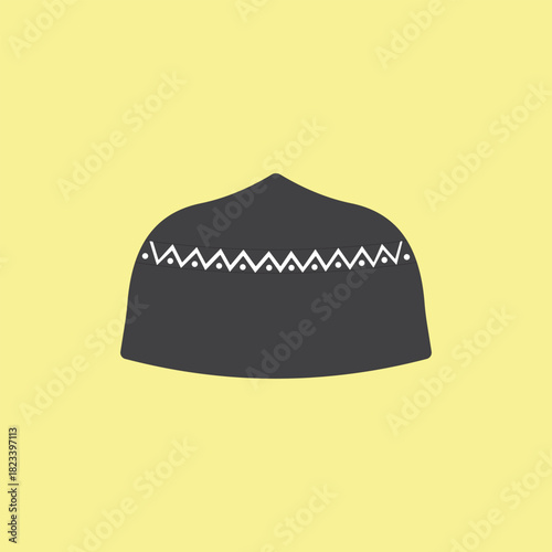 Muslim cap, or Songkok vector illustration. Islamic Cap