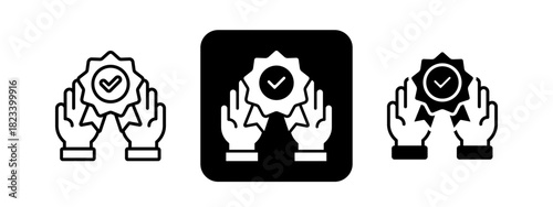 Superior  Solid color and black line drawing vector illustration set