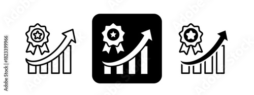 Performance  Solid color and black line drawing vector illustration set