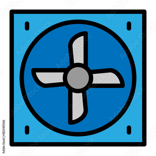 Cooling Fan Filled Icon Design