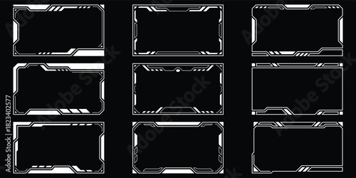 Sci-fi futuristic hud dashboard display virtual reality technology screen. User Interface set. Statistics, Data information infographic. Vector graphics