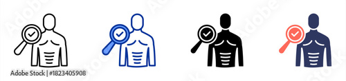 Posture Correction icon sheet multiple style collection