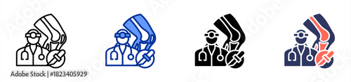 Orthopedic Surgeon icon sheet multiple style collection