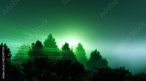 Digital Forest Silhouette M...