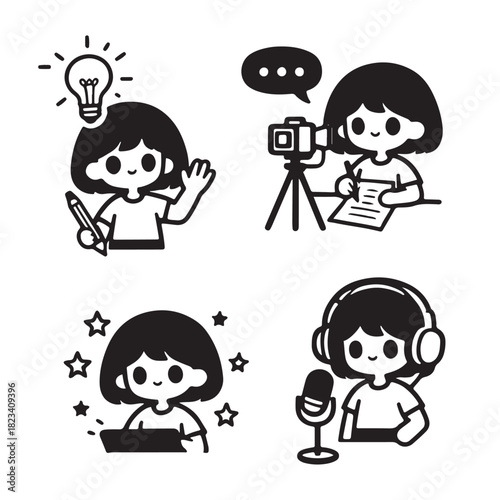 Cartoon Girl Creator: Idea Video Art Podcast.