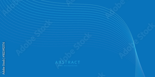 abstract creative blend wave line on blue background.