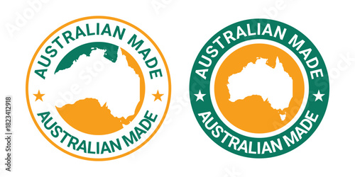 australian made sign circle design template	
