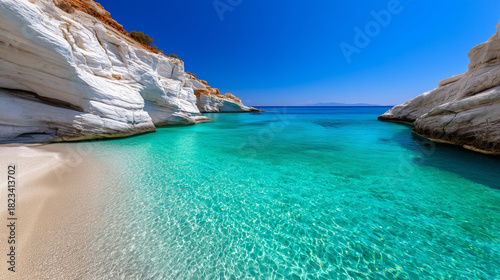 Mediterranean Beach Cove in...