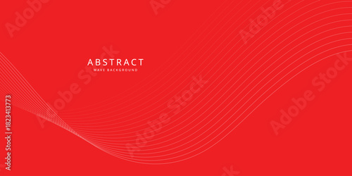 abstract creative red white blend wave line on red background.