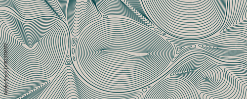 Abstract blue background with flowing lines and geometric pattern