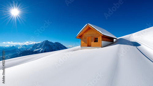 Snow-Covered Swiss Alps wit...