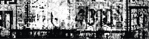 Abstract grunge lettering background. Monochrome abstract grunge black and white illustration