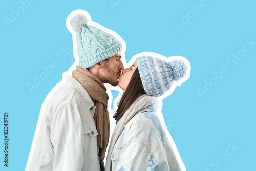 Young couple in winter clot...