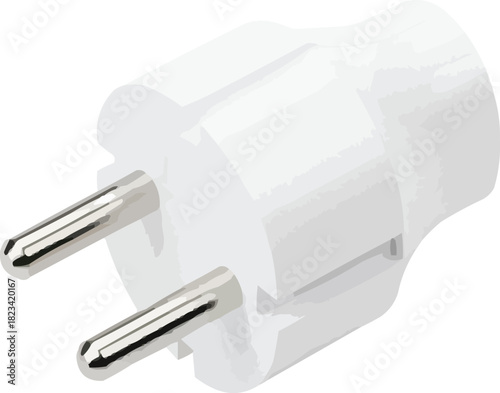 Modern white europlug European power plug adapter