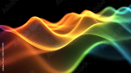 Abstract Colorful Waves Visuals for Backgrounds and Presentations.