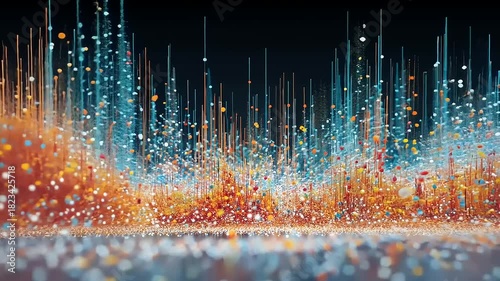 Abstract Data Stream Visualization - A Symphony of Light and Information.