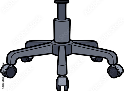 Office chair base with wheels, sturdy and functional design.