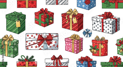 Gift boxes presents christmas holiday celebration birthday party surprise festive joy