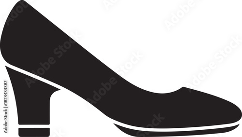 black high heel shoes