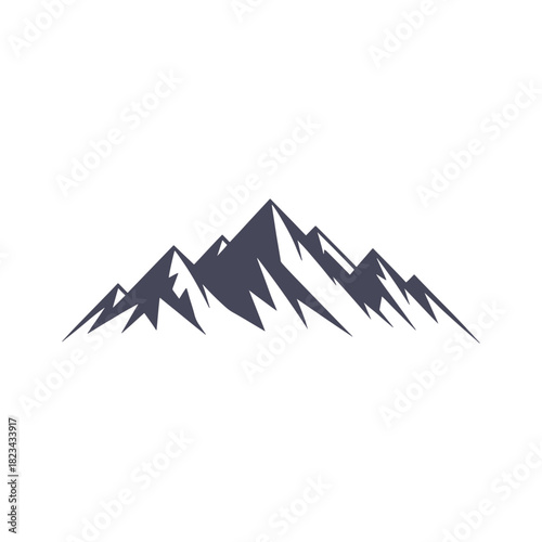 Minimal Adventure Mountain Peak Logo