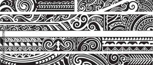 Intricate Tribal Art Designs Decorative Borders and Patterns for Creative Projects