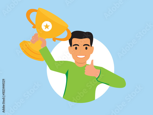 business man champion golden winner cup award prize