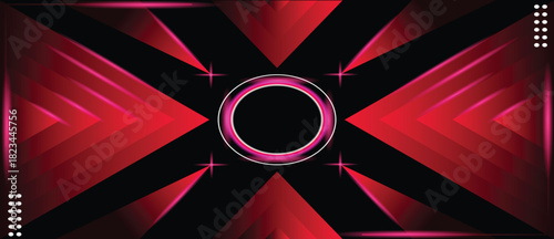 Abstract futuristic geometric black and red gaming background,design template technology concept can use element game banner, sport poster, cyber wallpaper, web