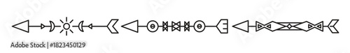  arrows decoration line art illustration
