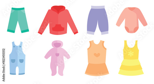 baby clothes vector